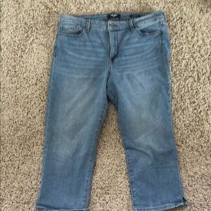 Nine West Blue Ankle Cropped Jeans Straight Leg